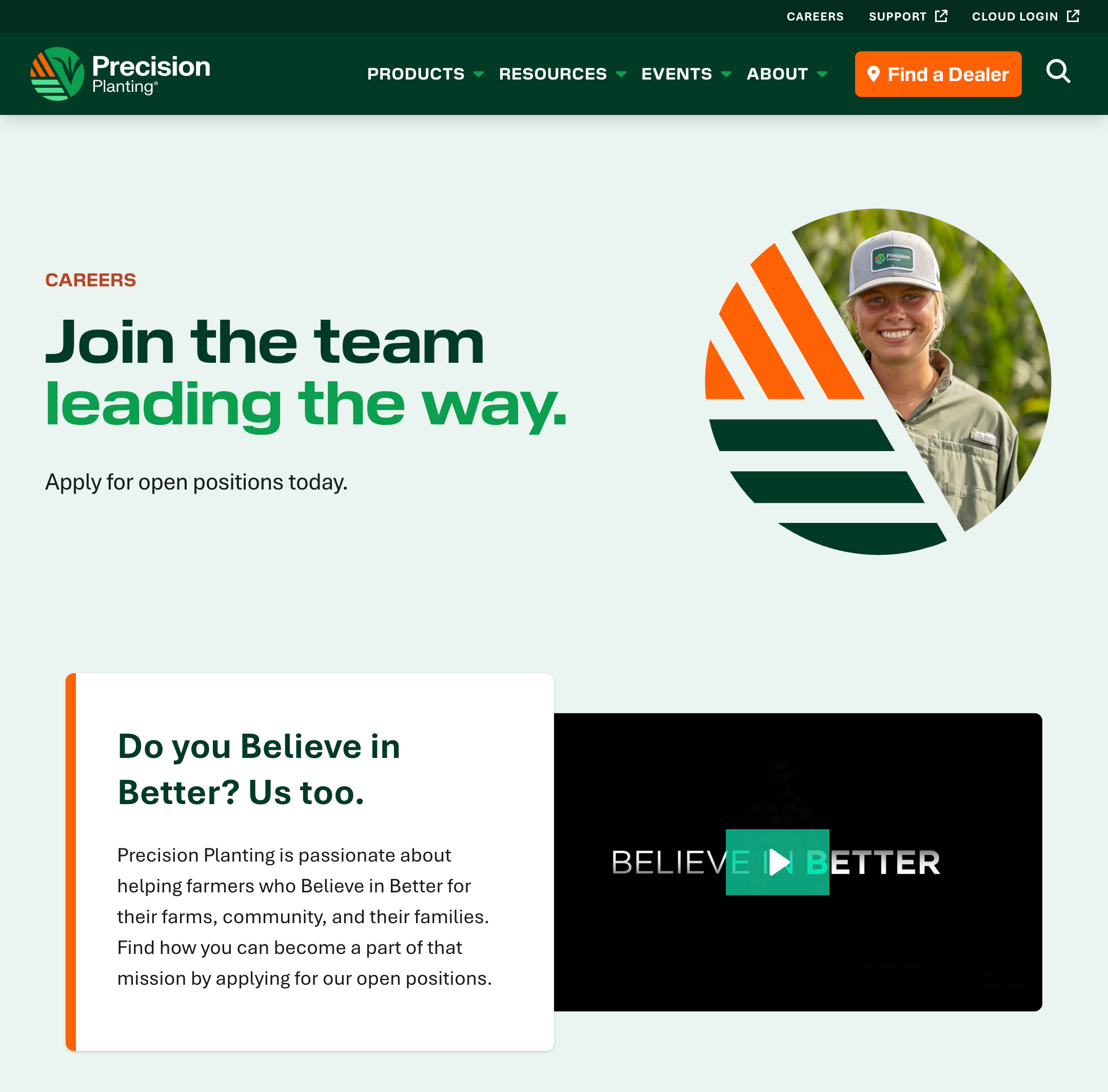 Precision Planting new careers page