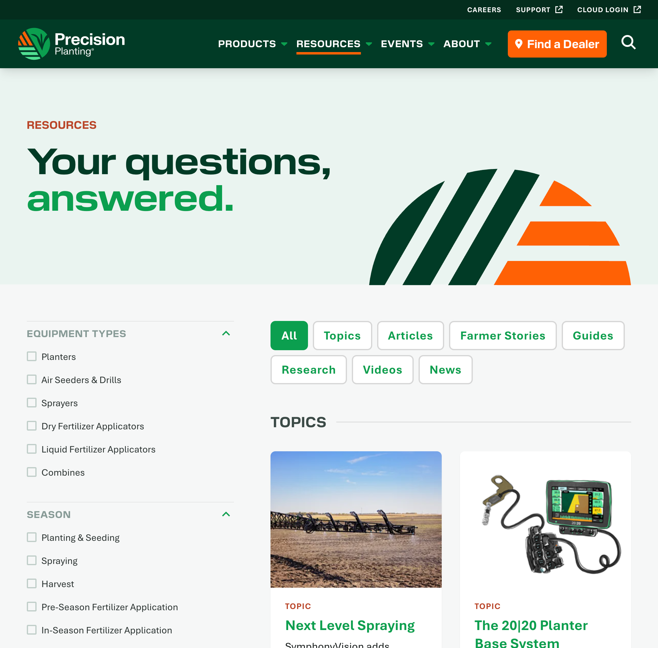 Precision Planting new resources page