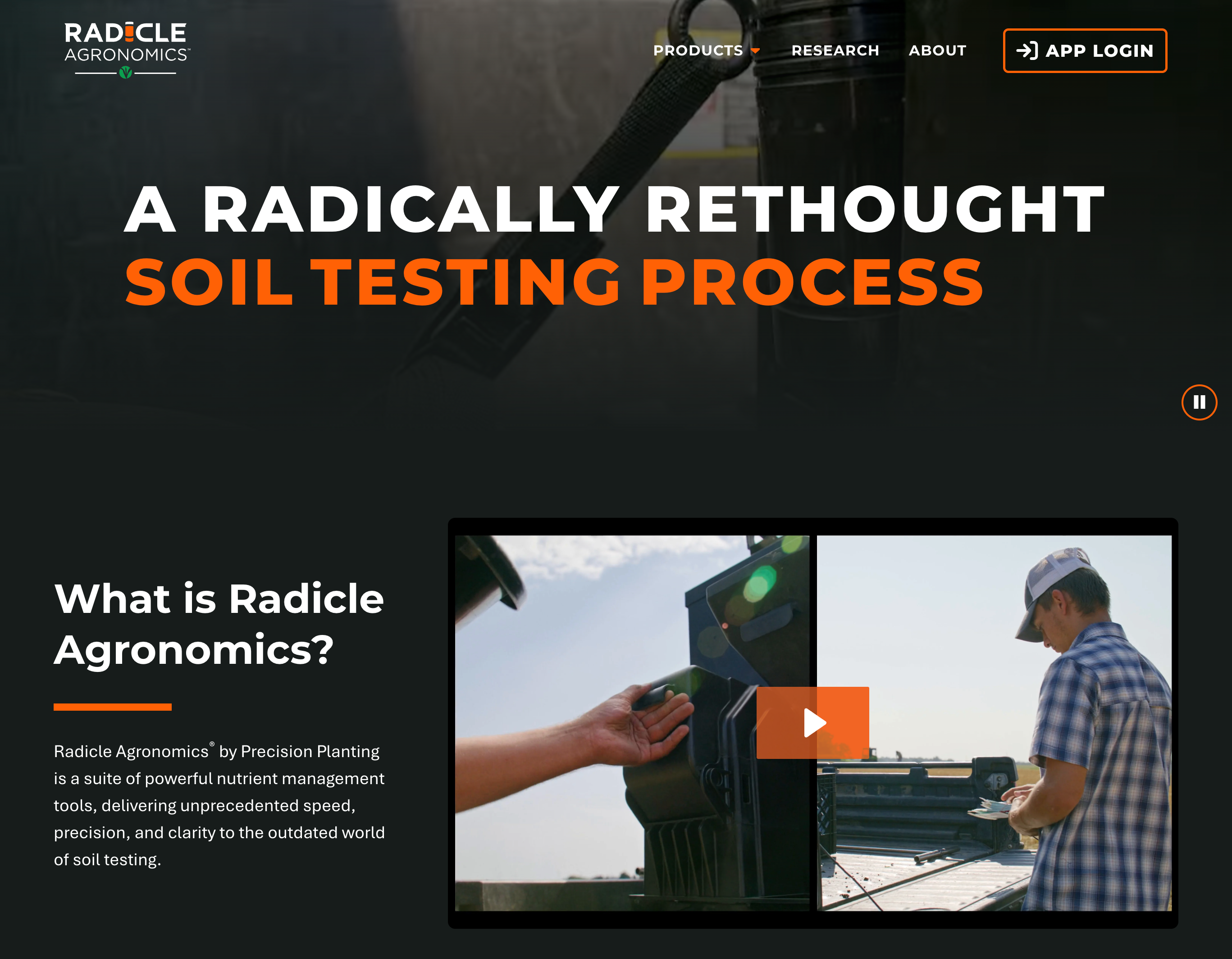 Radicle Agronomics home page