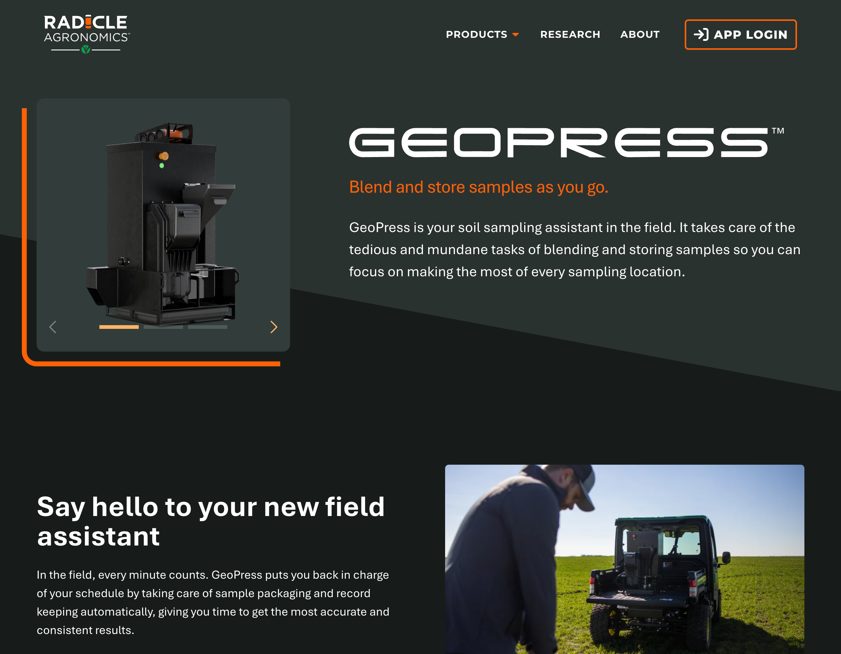 Radicle Agronomics product page